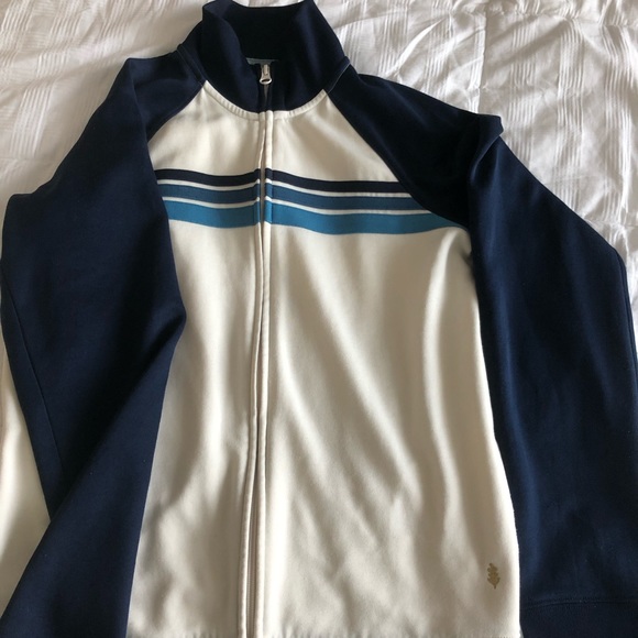 💙Beautiful Casual Joe Fresh Jacket with Pockets in Cream & 2 Shades of Blue💙 - Picture 4 of 13